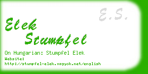 elek stumpfel business card